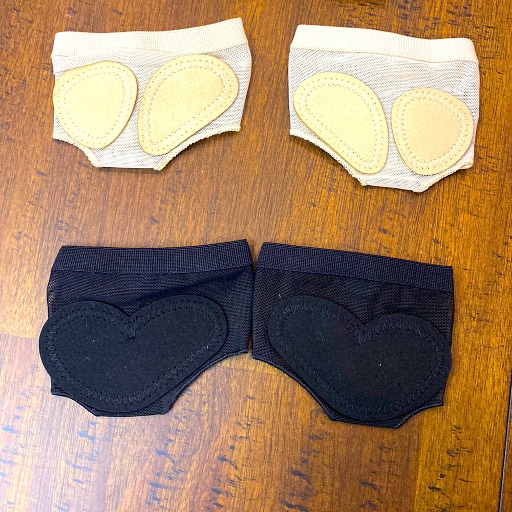Wuchieal 2 Pairs Half Sole Ballet Lyrical Dance Pad Foot Shoes Socks sz Large
